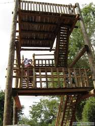 The observation tower on the Muriqui Preserve.