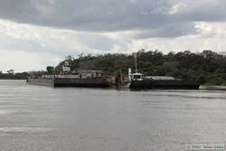 A barge hauling soy down the Rio Paraguai to Argentina for processing.