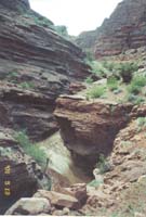 A slot canyon in Onion Creek