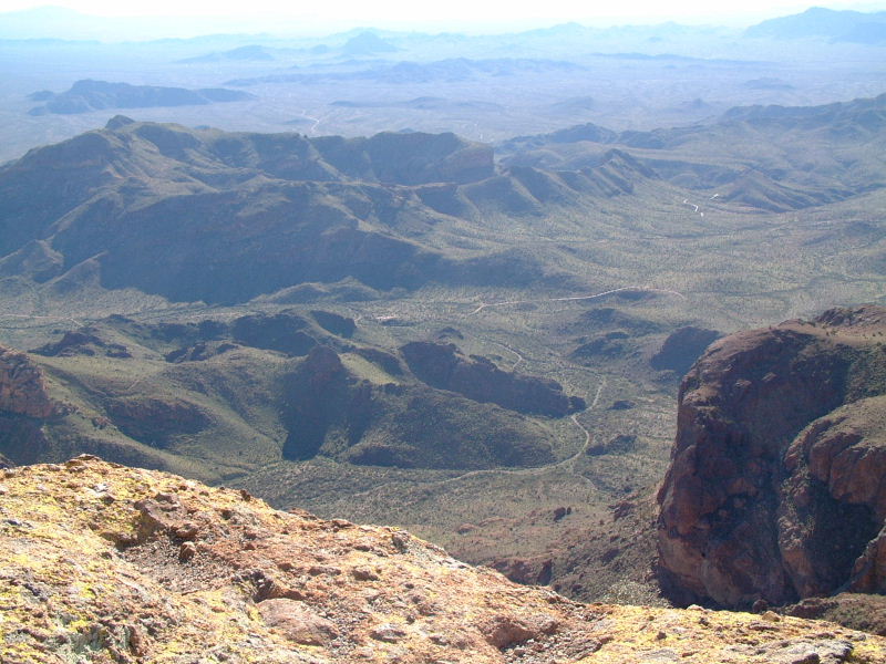 The view looking SW from the top of Mount Ajo.