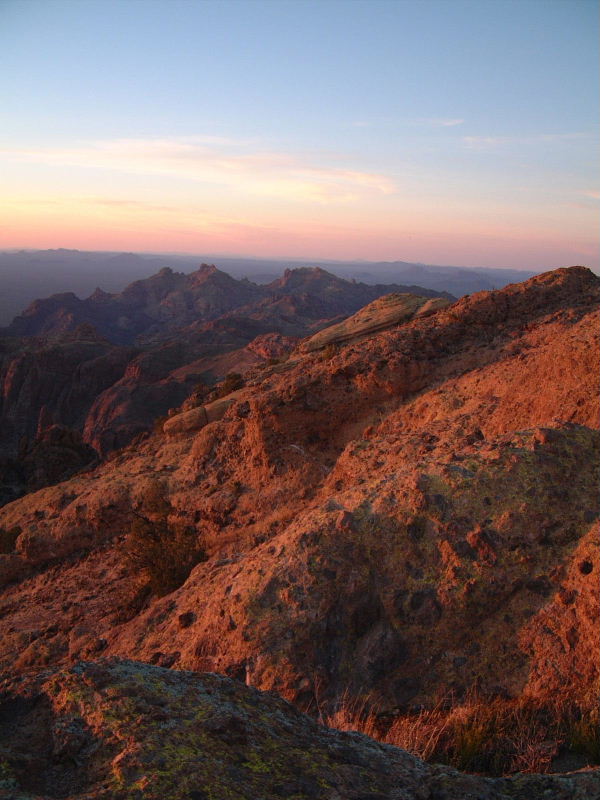 Sunset on Mount Ajo.