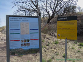 Signs at Montezuma Pass
