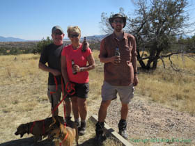 Jerry, Cheetah and Brian celebrating finally completing Arizona Trail Passage 1 (on the fourth attempt!).