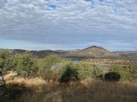 View of Parker Canyon Lake near the beginning of AZT Passage 2.
