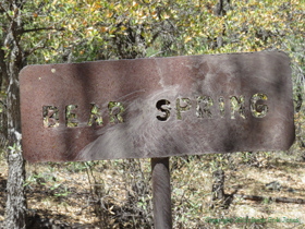 Sign for Bear Spring on AZT Passage 4.