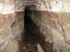 A tunnel used to transport water for use in hydraulic mining for gold in the early 20th century.