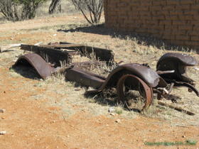 The shell of an old car at Kentucky Camp on AZT Passage 5.