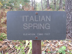 Sign for Italian Spring.