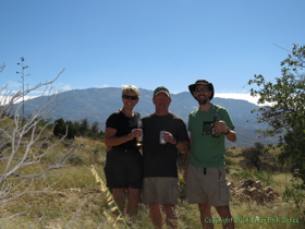 Cheetah, Jerry and me enjoying our post passage libation.