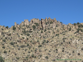 A very rocky ridge along Arizona Trail Passage 10.