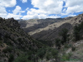 Looking out towards the upper Sabino Creek watershed.