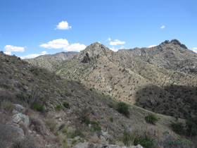 View of the lower Santa Catalina Mountains from our misadventure up the wrong trail.