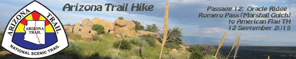 Arizona Trail Passage 12 hike, Arizona - September 12, 2015