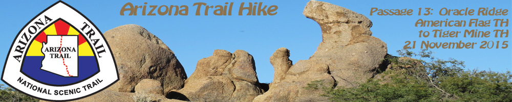 Arizona Trail Passage 13 hike, Arizona - November 21, 2015