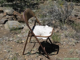 For AZT hikers needing a rest, someone kindly left this by the trail.
