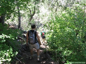 Andrea and Jerry hiking on AZT Passage 26.