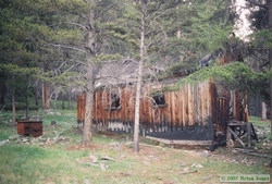 An unknown building in the ghost town of Coolidge, Montana.