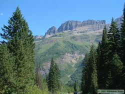 View along the Going to the Sun Road.