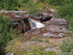 The un-named falls on the un-named creek.