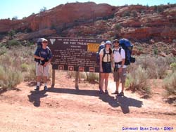 Jeff, Shannon and Brian at the Wire Pass Trailhead.  Hikers ho!