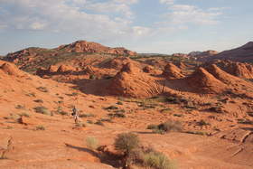 Chuck hiking in Coyote Buttes North