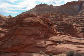 Steve exploring Coyote Buttes North.