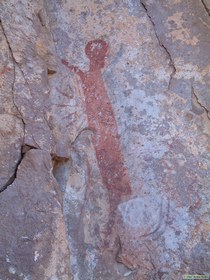 Pictographs in Valle Montevido.