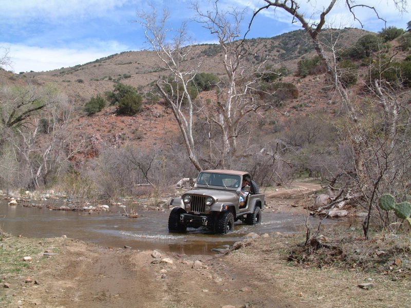 Winch at the first stream crossing.