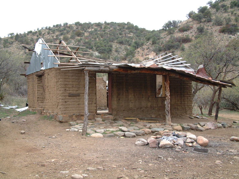 Coronado Camp, an old adobe cabin used by ranchers and miners.